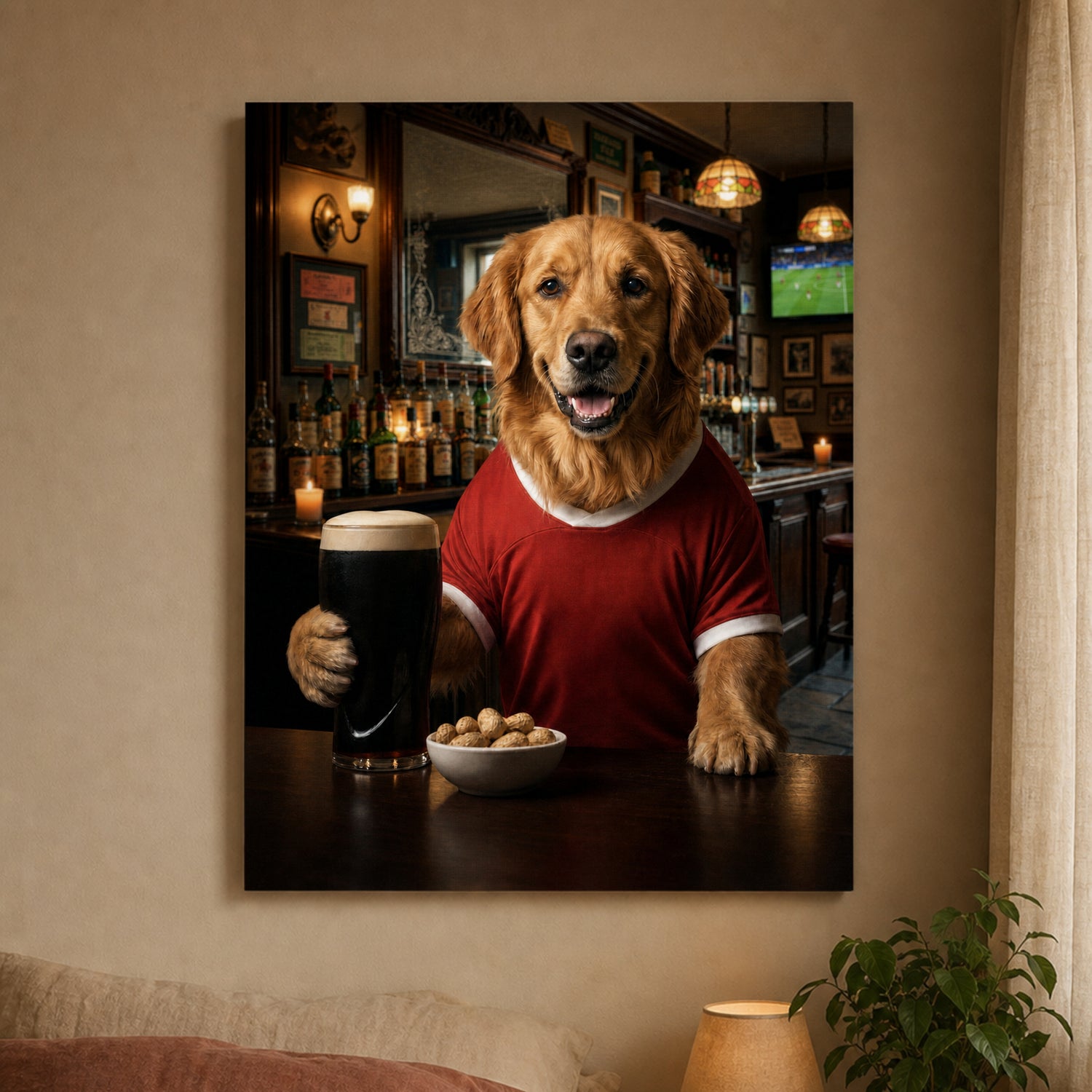 Pet Art Bar Keyfi Kanvas Tablo
