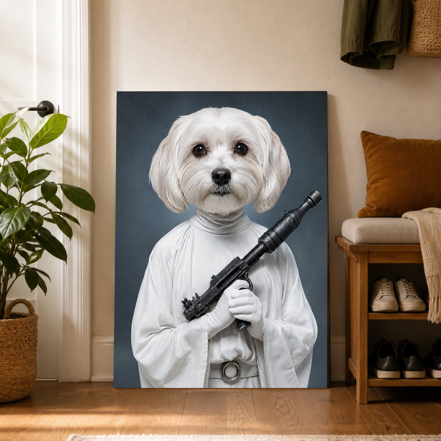 Pet Art Beyaz Muhafız Kanvas Tablo
