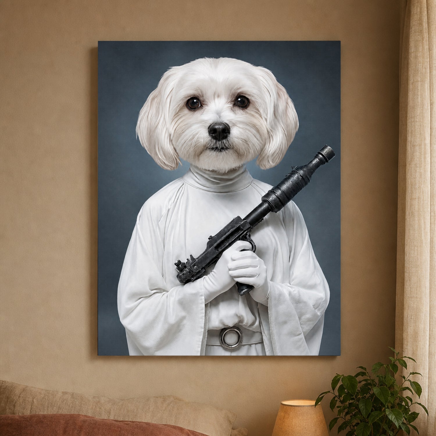 Pet Art Beyaz Muhafız Kanvas Tablo