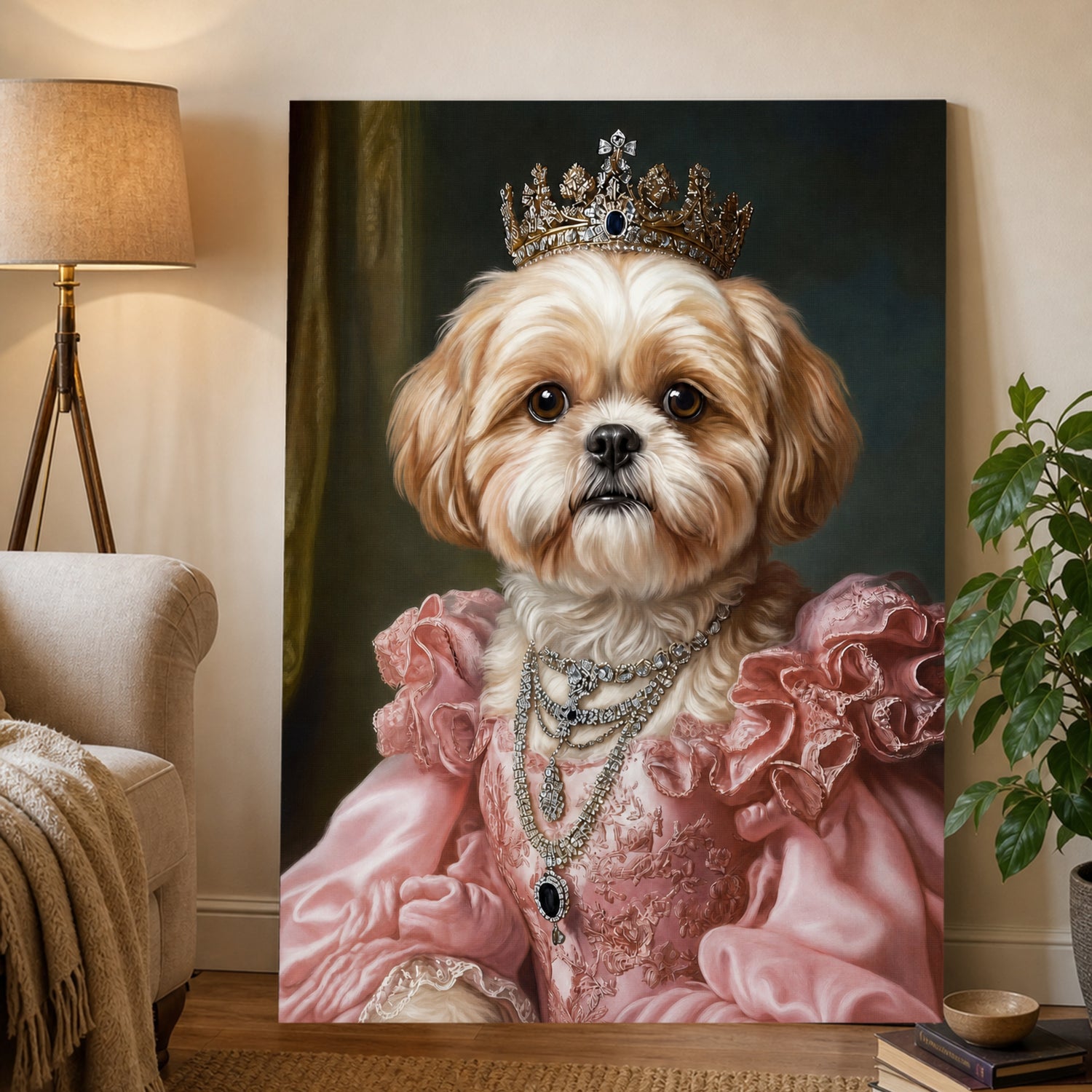 Pet Art Pembe Prenses Kanvas Tablo