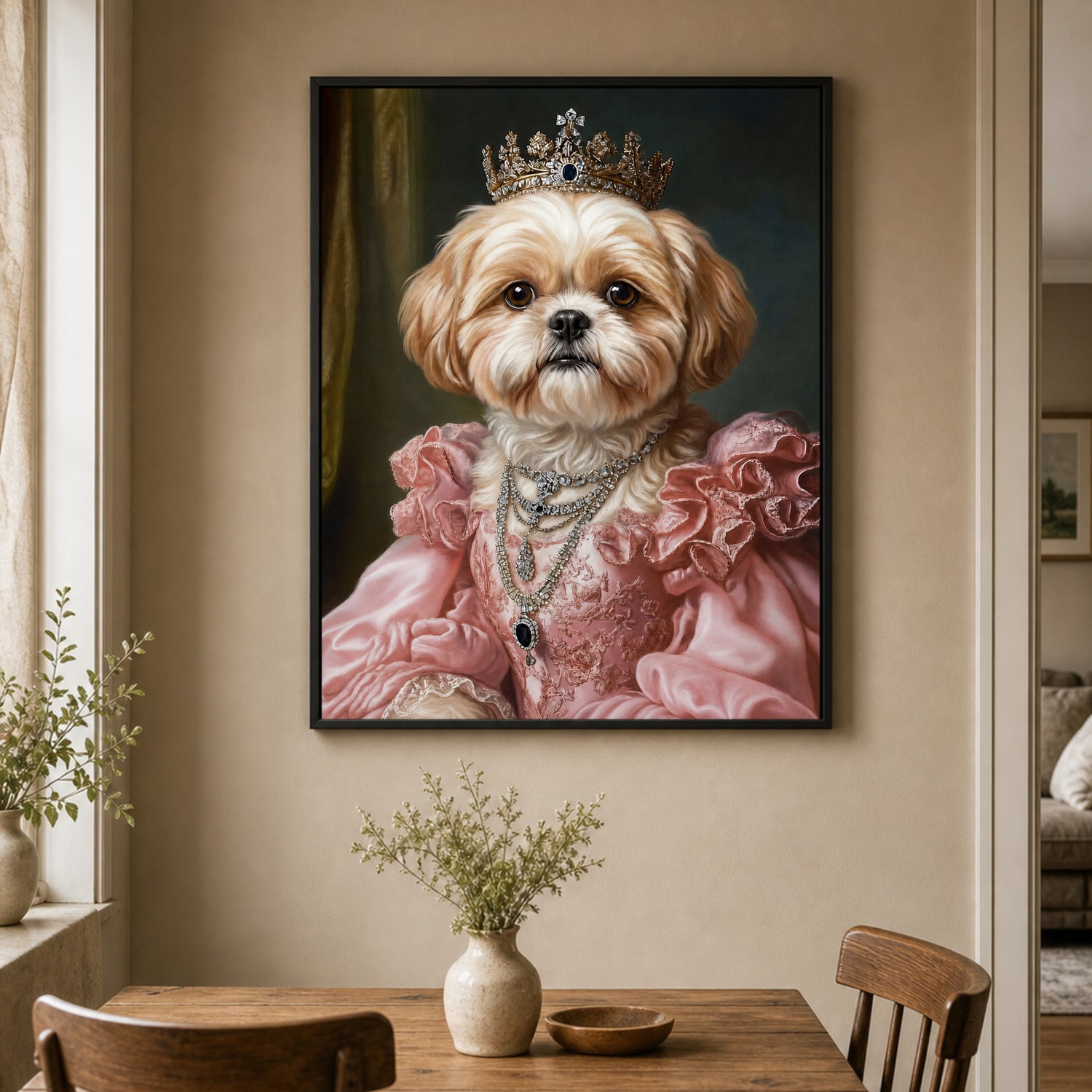 Pet Art Pembe Prenses Kanvas Tablo