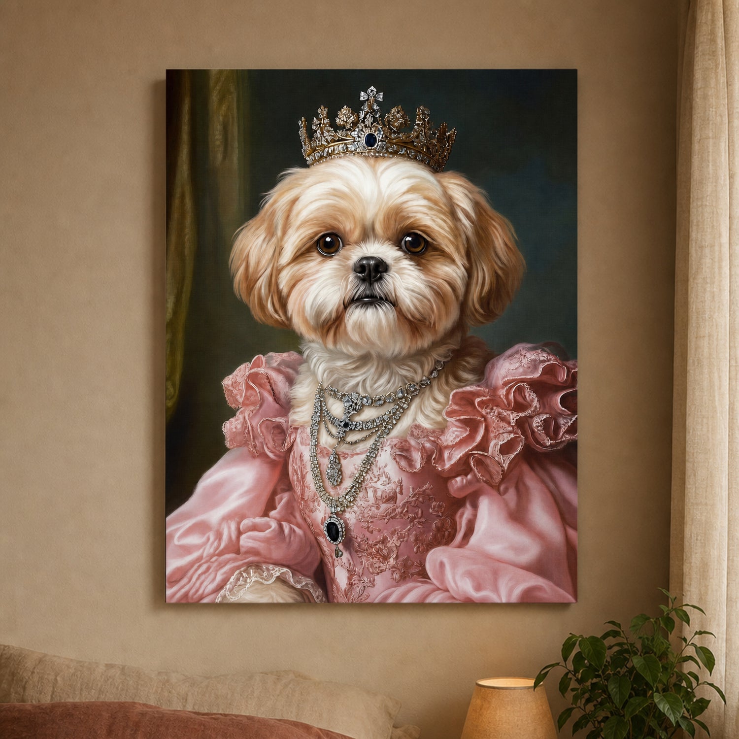 Pet Art Pembe Prenses Kanvas Tablo