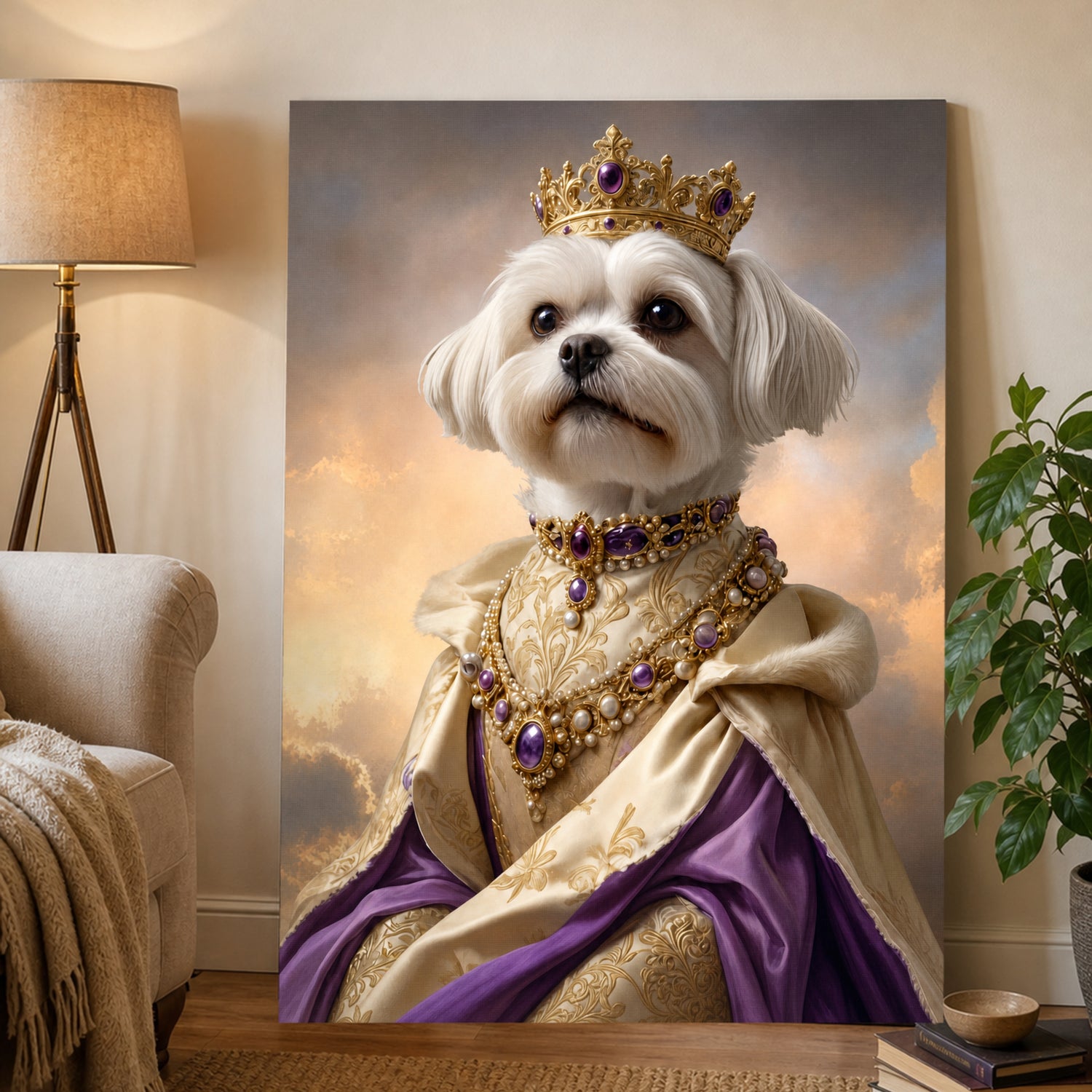 Pet Art Mor Hanedan Kanvas Tablo