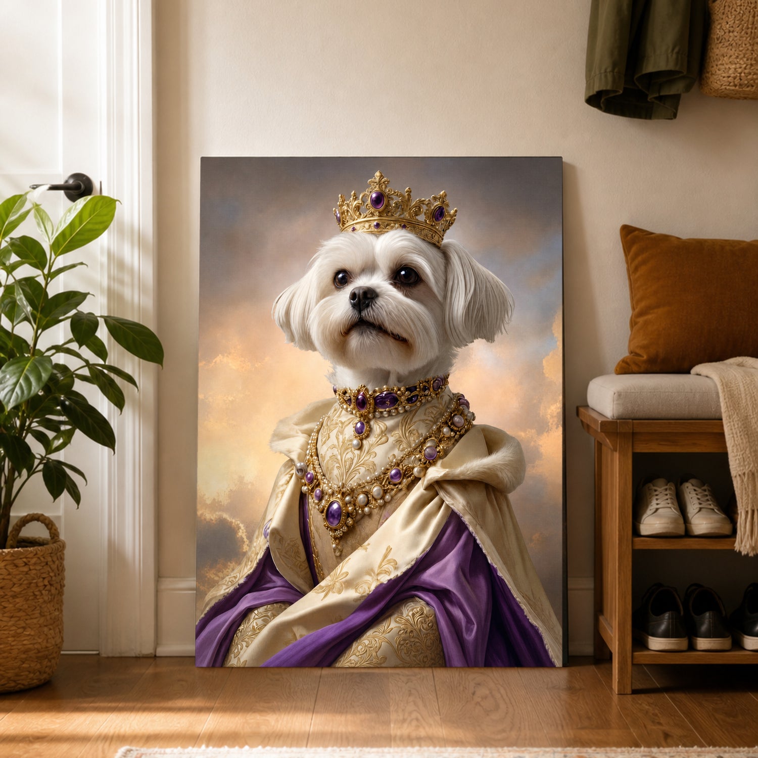 Pet Art Mor Hanedan Kanvas Tablo