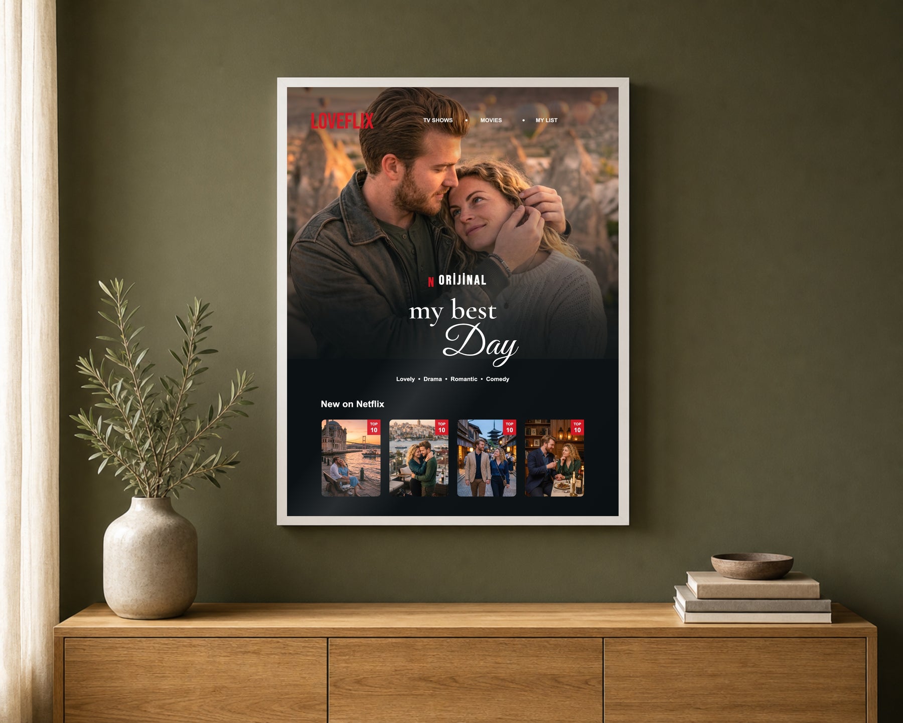 My Best Day Netflix Temalı Kişiye Özel Çerçeveli Poster