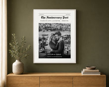 Gazete Temalı Kişiye Özel Çerçeveli Poster