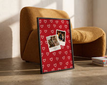 Polaroid Fotoğraflı Aşk Temalı Kişiye Özel Çerçeveli Poster