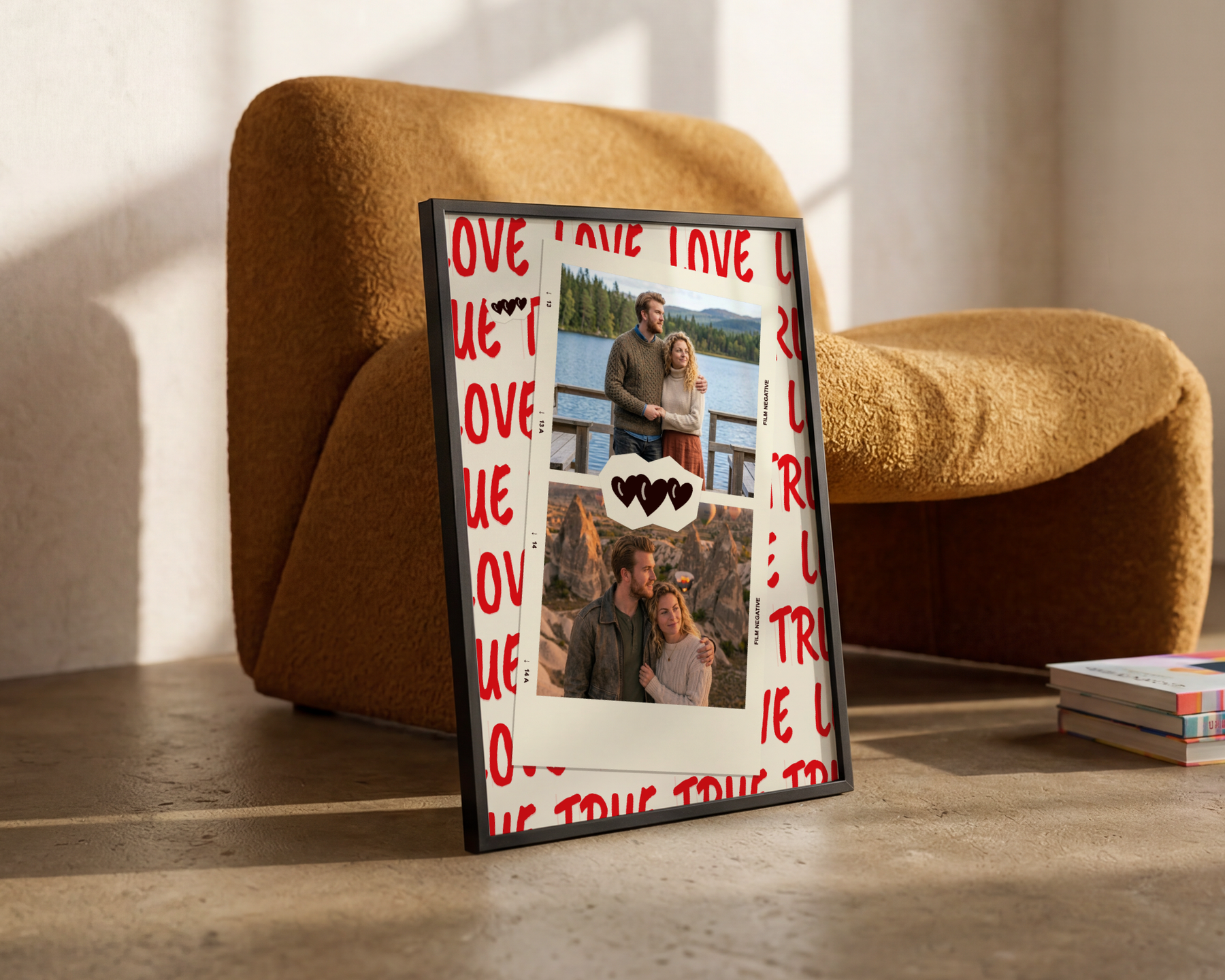 True Love Temalı Kişiye Özel Çerçeveli Poster