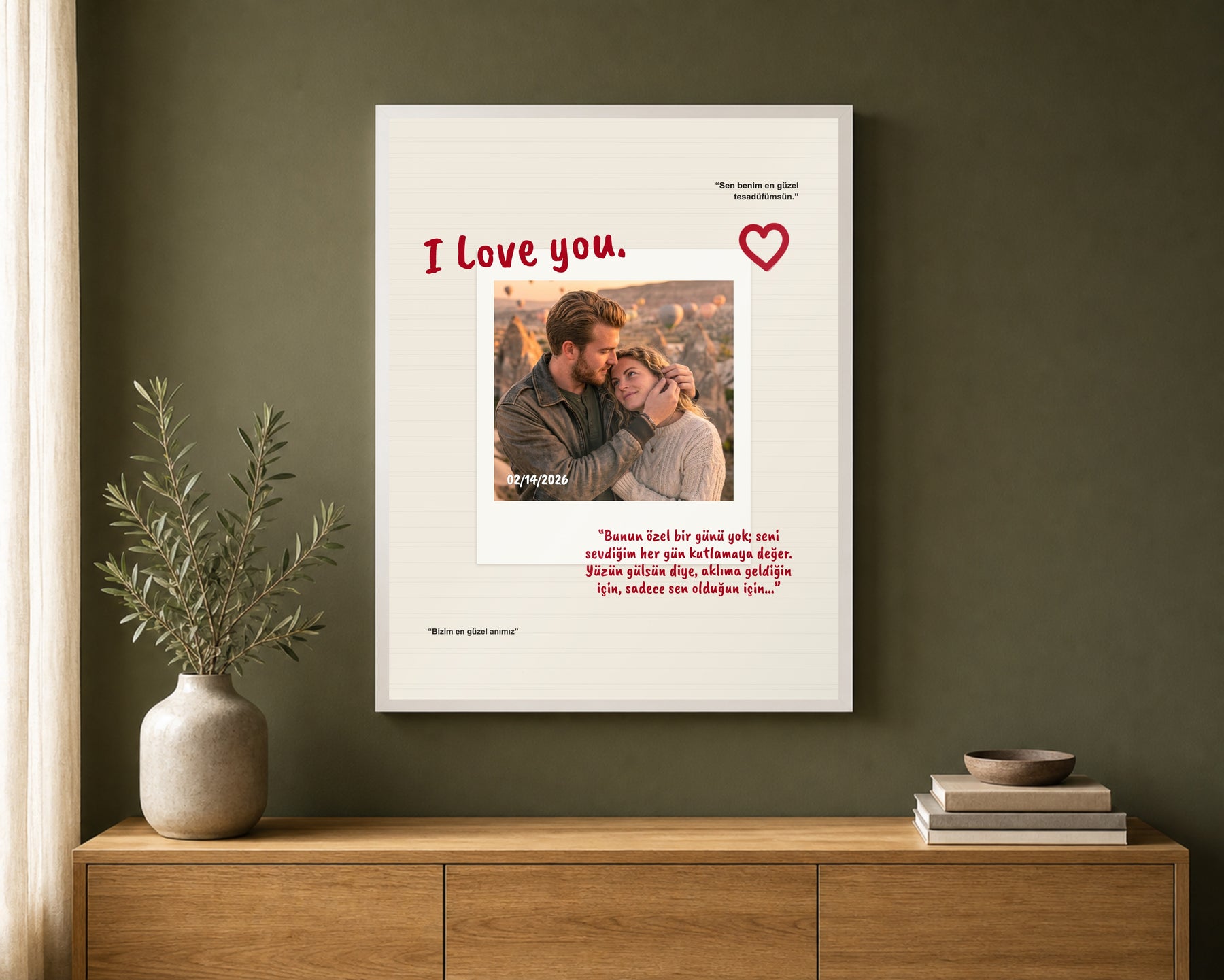 Sonsuz Sevgilim Kişiye Özel Çerçeveli Poster