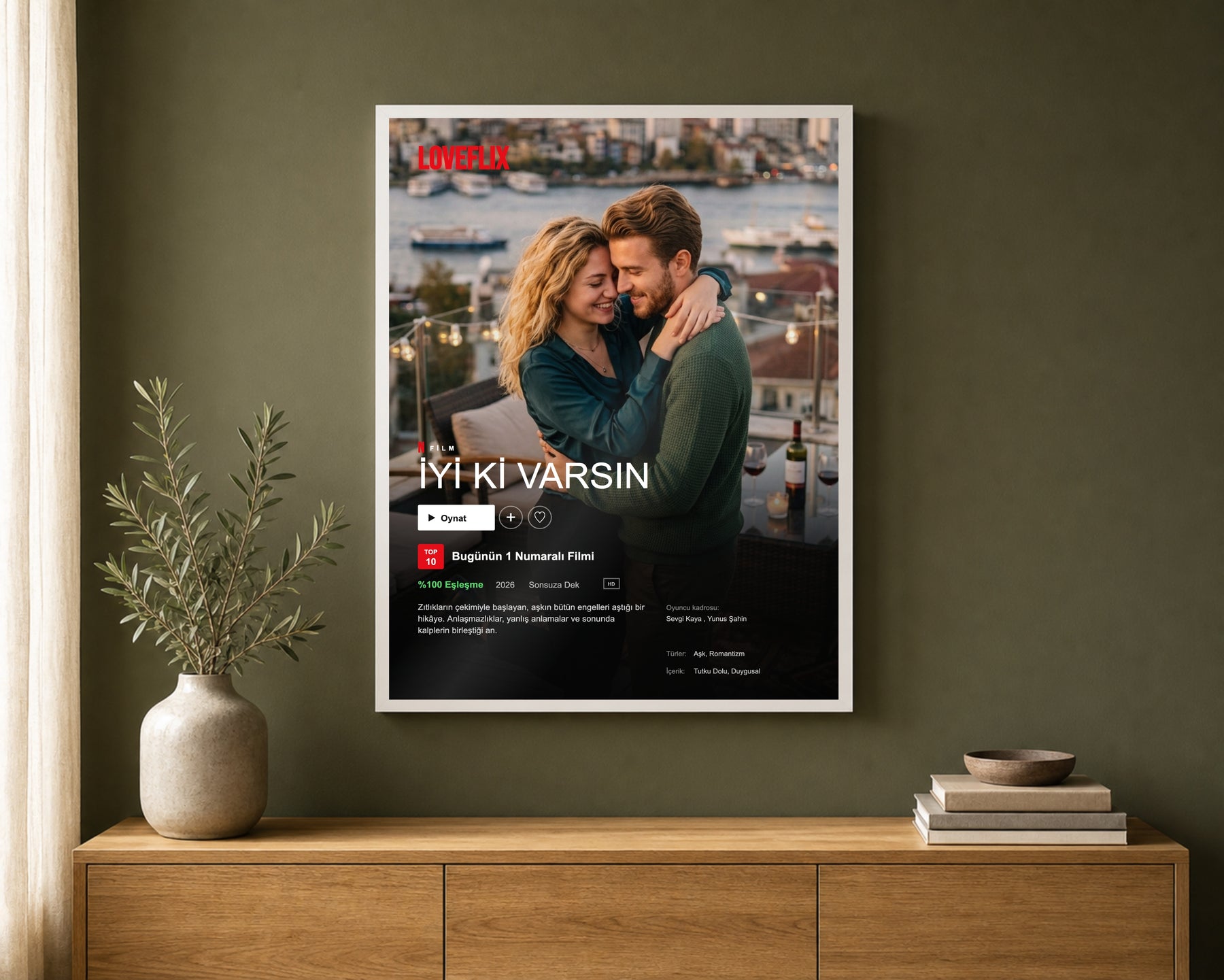 Netflix Temalı Kişiye Özel Poster Tablo