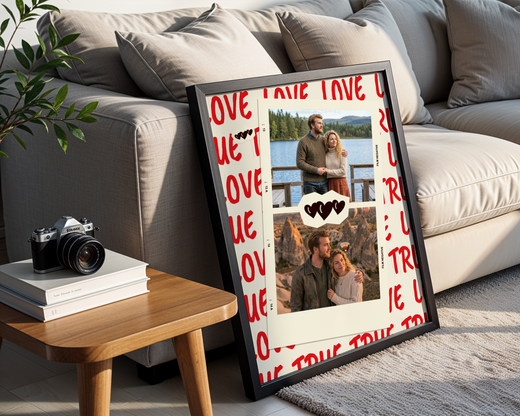 True Love Temalı Kişiye Özel Çerçeveli Poster