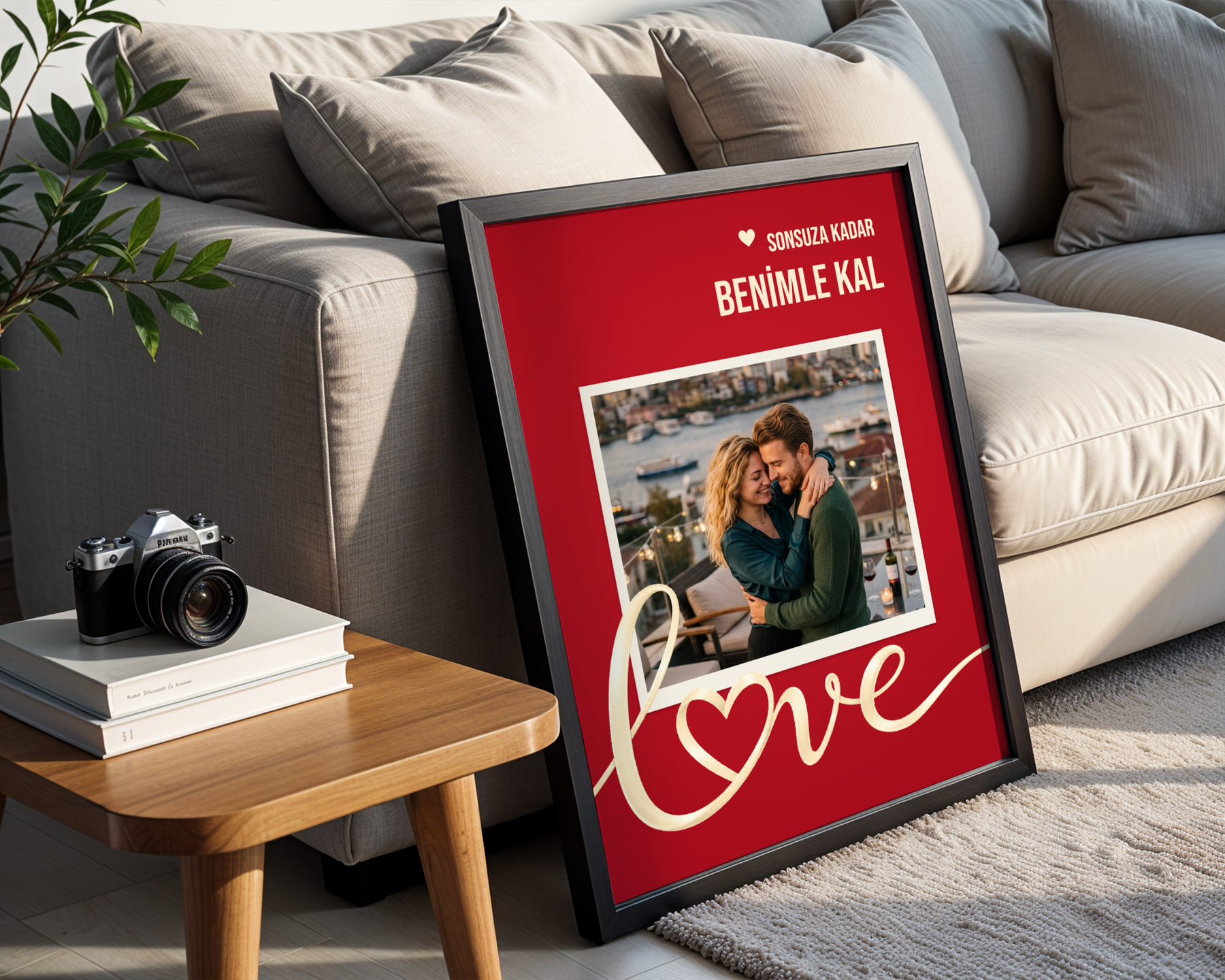 Sonsuza Kadar Benimle Kal Kişiye Özel Çerçeveli Poster