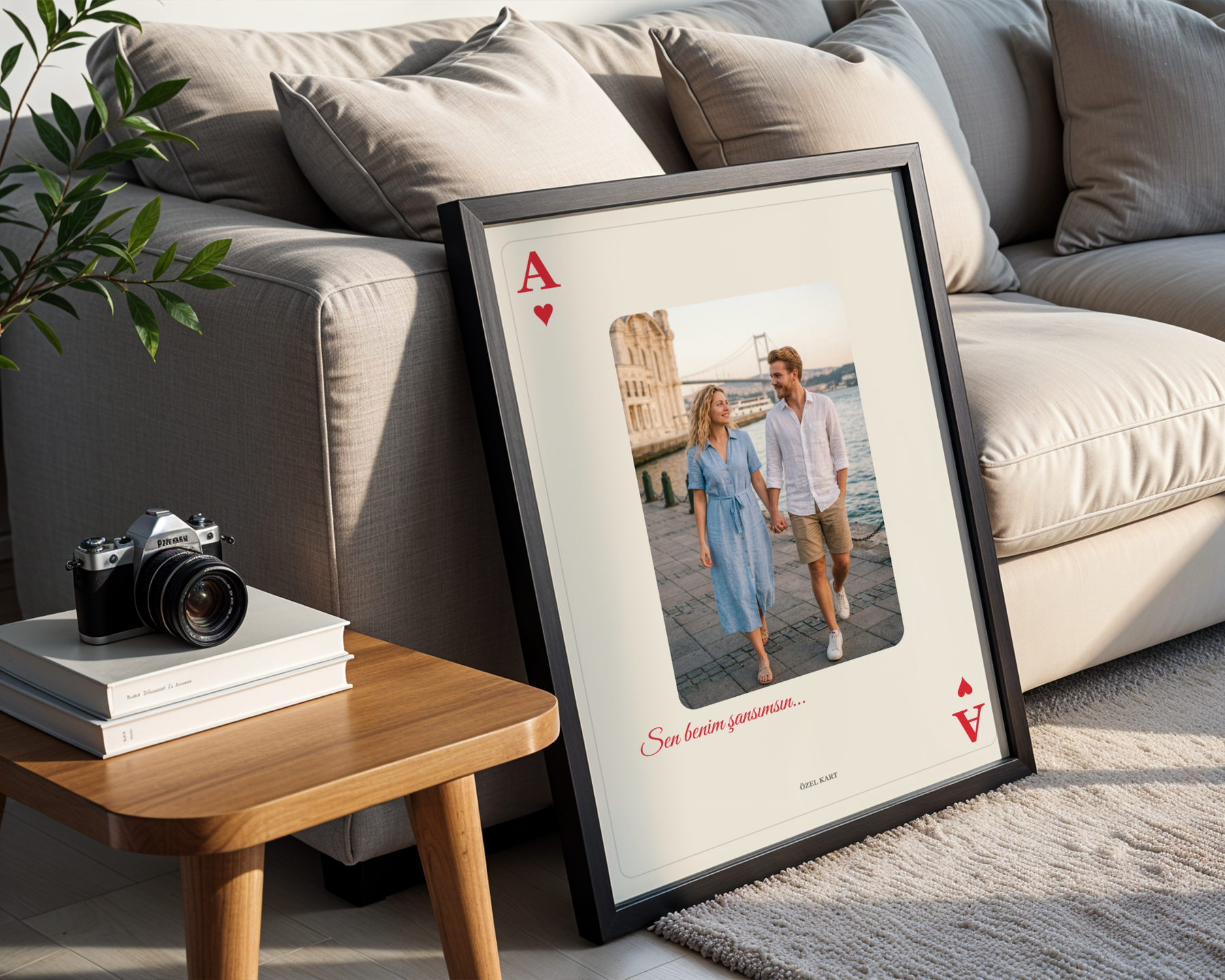 İskambil Kartı Temalı Kişiye Özel Poster Tablo