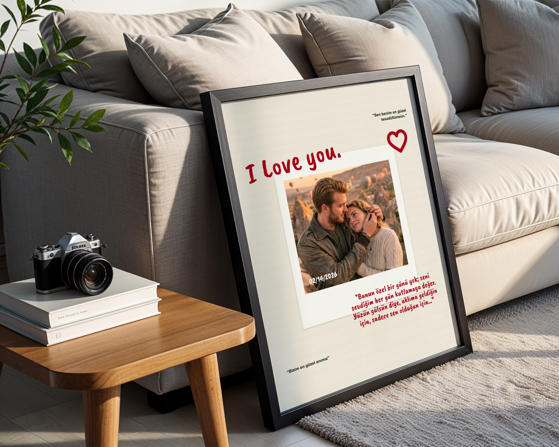 Sonsuz Sevgilim Kişiye Özel Çerçeveli Poster