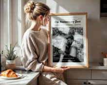 Gazete Temalı Kişiye Özel Çerçeveli Poster