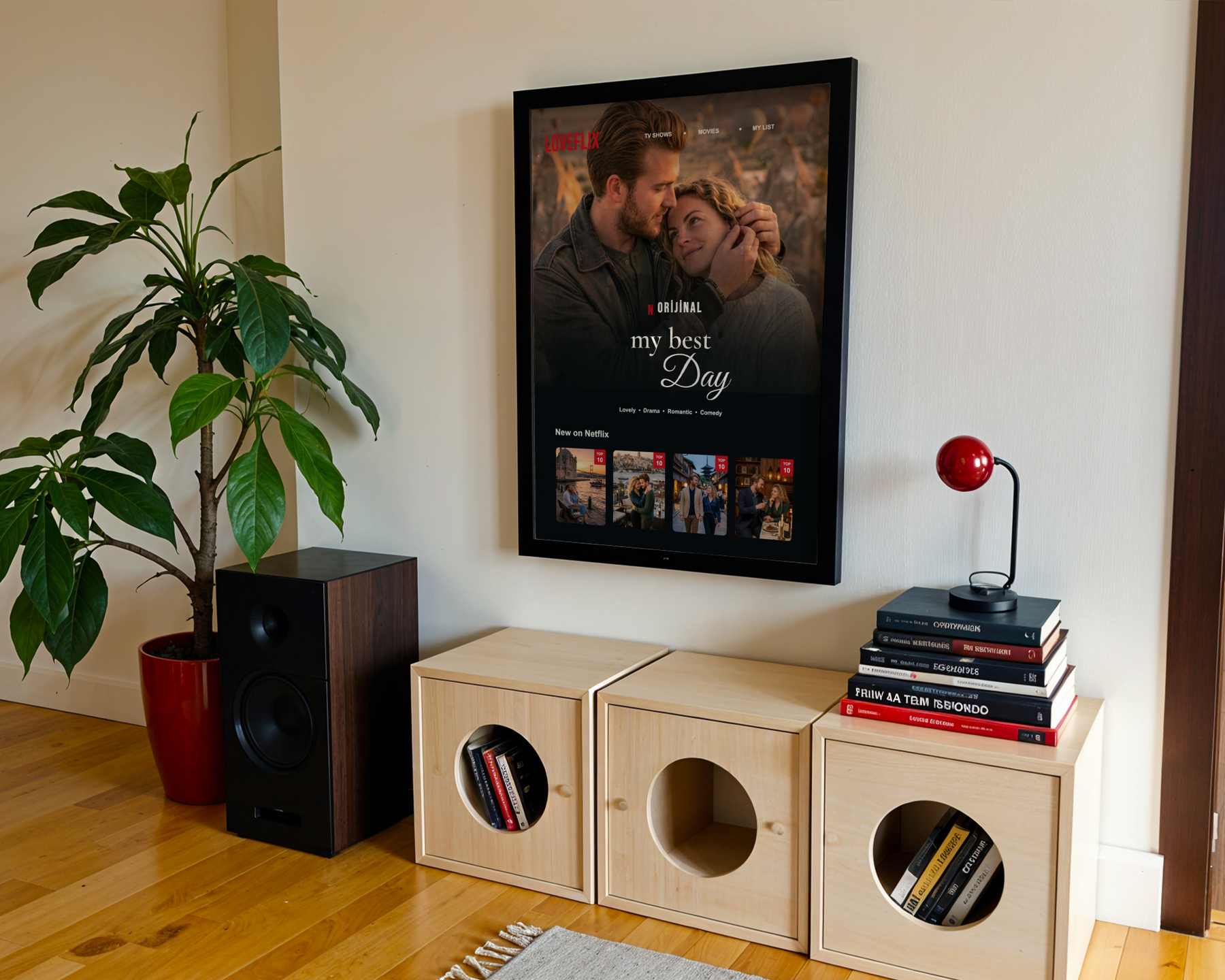 My Best Day Netflix Temalı Kişiye Özel Çerçeveli Poster