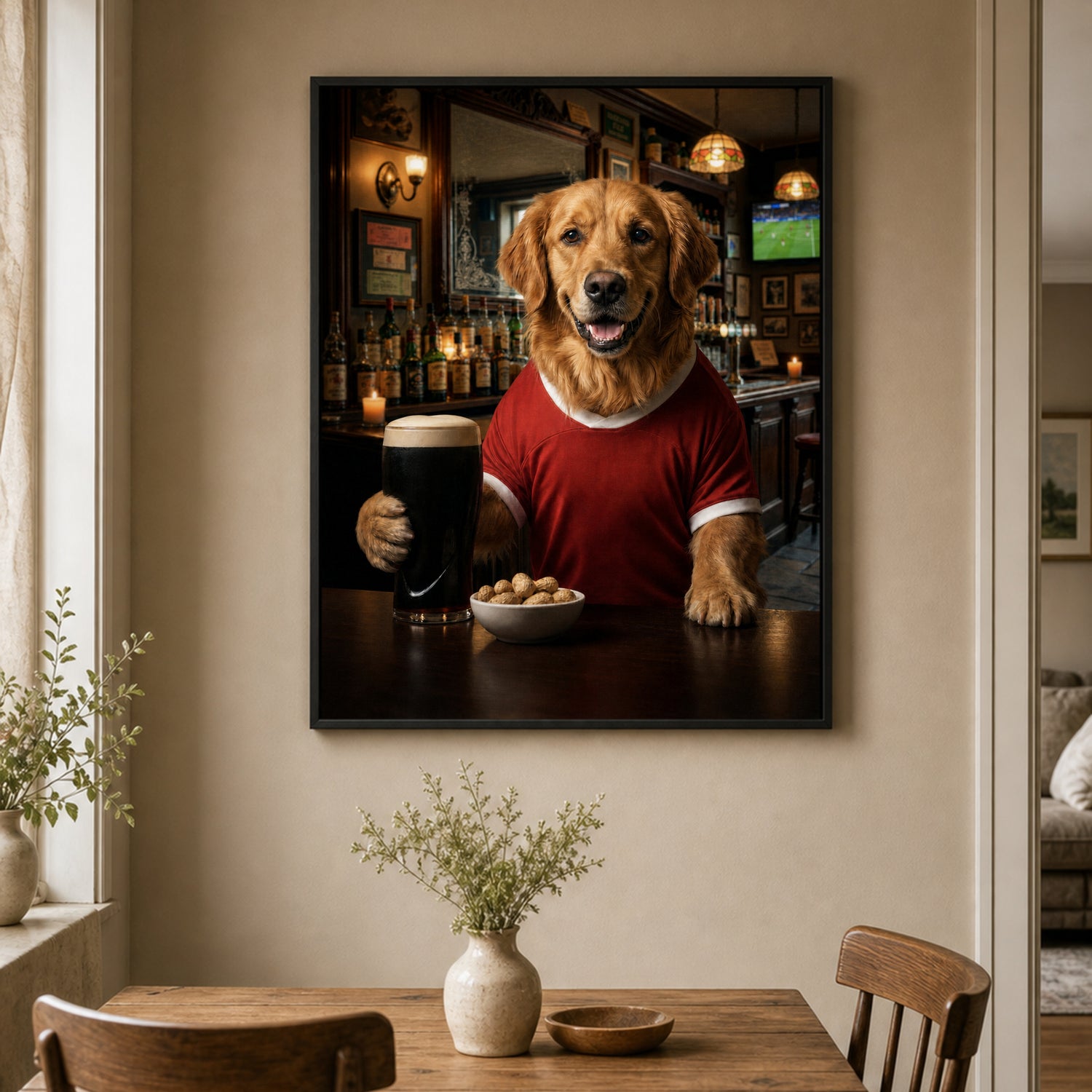Pet Art Bar Keyfi Kanvas Tablo