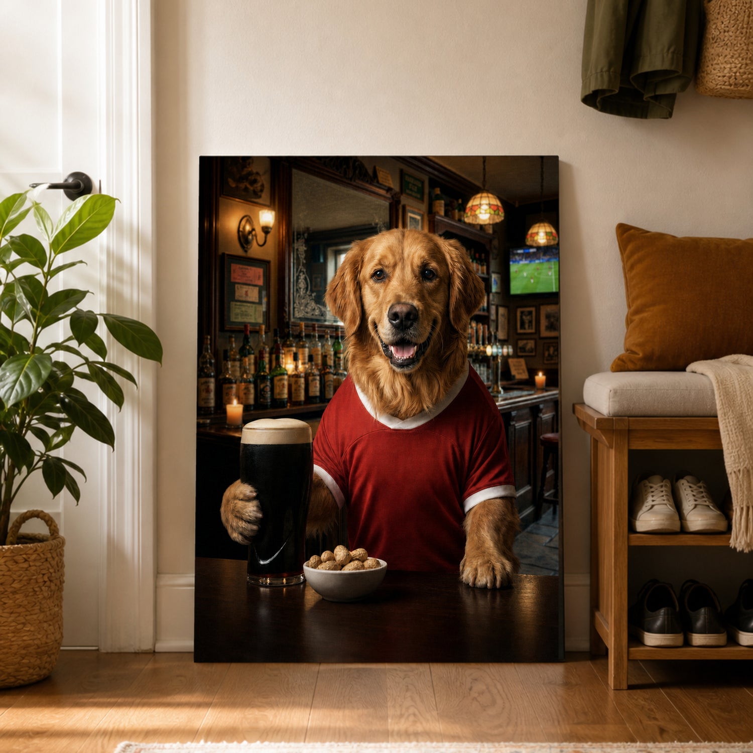 Pet Art Bar Keyfi Kanvas Tablo