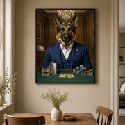 Pet Art Poker Beyfendisi Kanvas Tablo