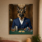 Pet Art Poker Beyfendisi Kanvas Tablo