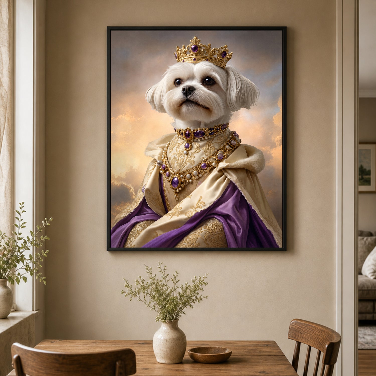 Pet Art Mor Hanedan Kanvas Tablo