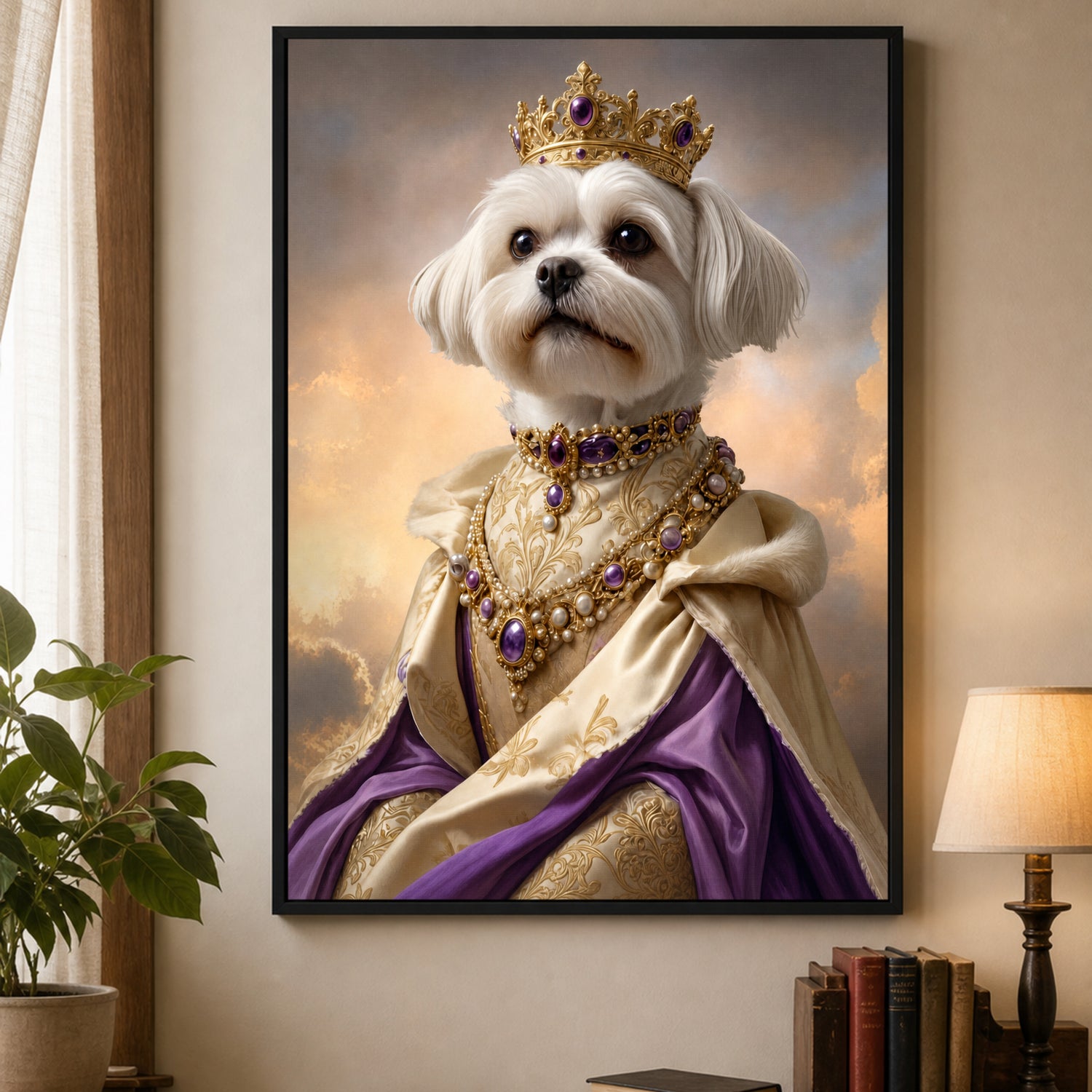Pet Art Mor Hanedan Kanvas Tablo