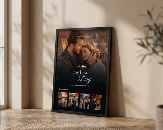 My Best Day Netflix Temalı Kişiye Özel Çerçeveli Poster