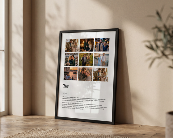 Sözlük Temalı Kişiye Özel Poster Tablo