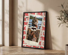 True Love Temalı Kişiye Özel Çerçeveli Poster