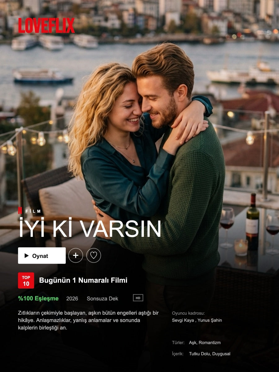 Netflix Temalı Kişiye Özel Poster Tablo tasarım örneği