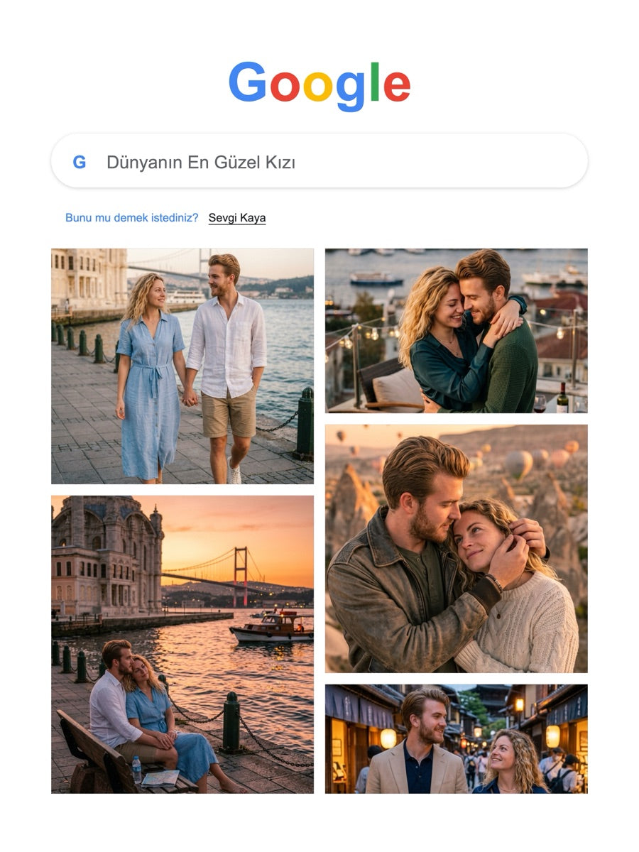 Google Temalı Kişiye Özel Poster Tablo tasarım örneği